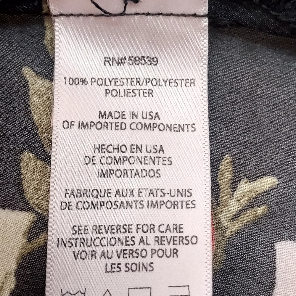 KUT Sheer Black Floral  Button Up Blouse. Size S - Picture 9 of 10
